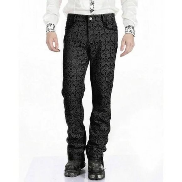 Men's Punk Classic Brocade Trousers main image 1